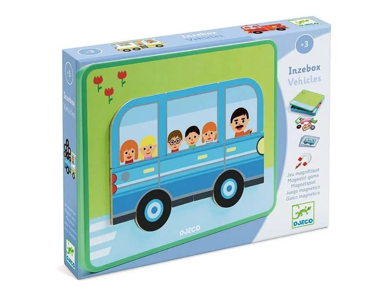 Art toys DJ03074 WOODEN MAGNETIC Inzebox Vehicles FSC MIX