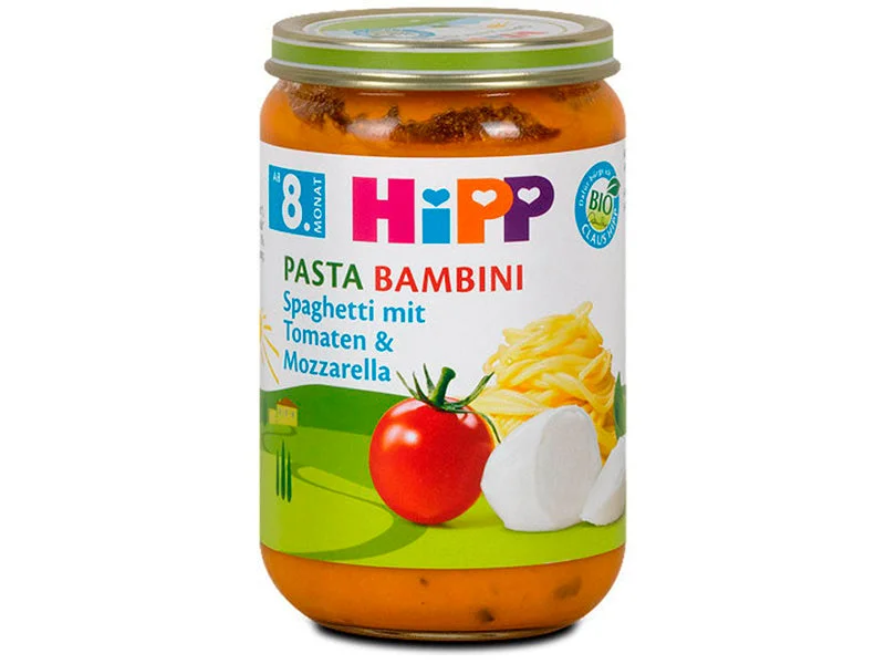 Hipp Piure Spaghete bio cu tomate si mozzarella (8 luni) 220 g