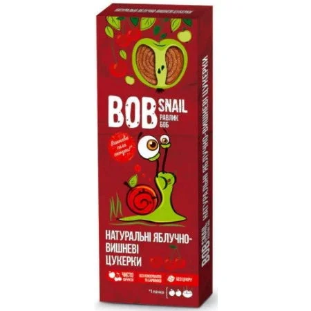 Bob Snail Dulciuri naturale măr,visina 30g
