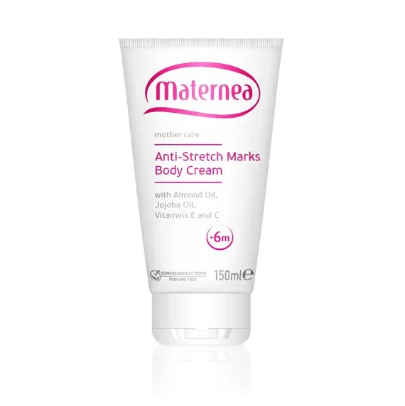 Maternea Cremă antivergeturi cu ulei de migdale, Vitamina E si C, 150ml