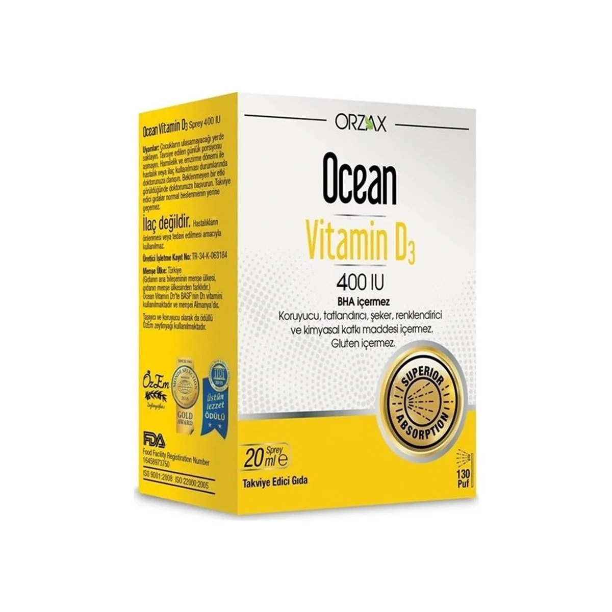 Ocean vitamin D3 (400UI) spray 20ml