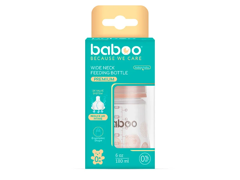 Baboo biberon anti-colic au naturale 180ml 0M+ 3-010