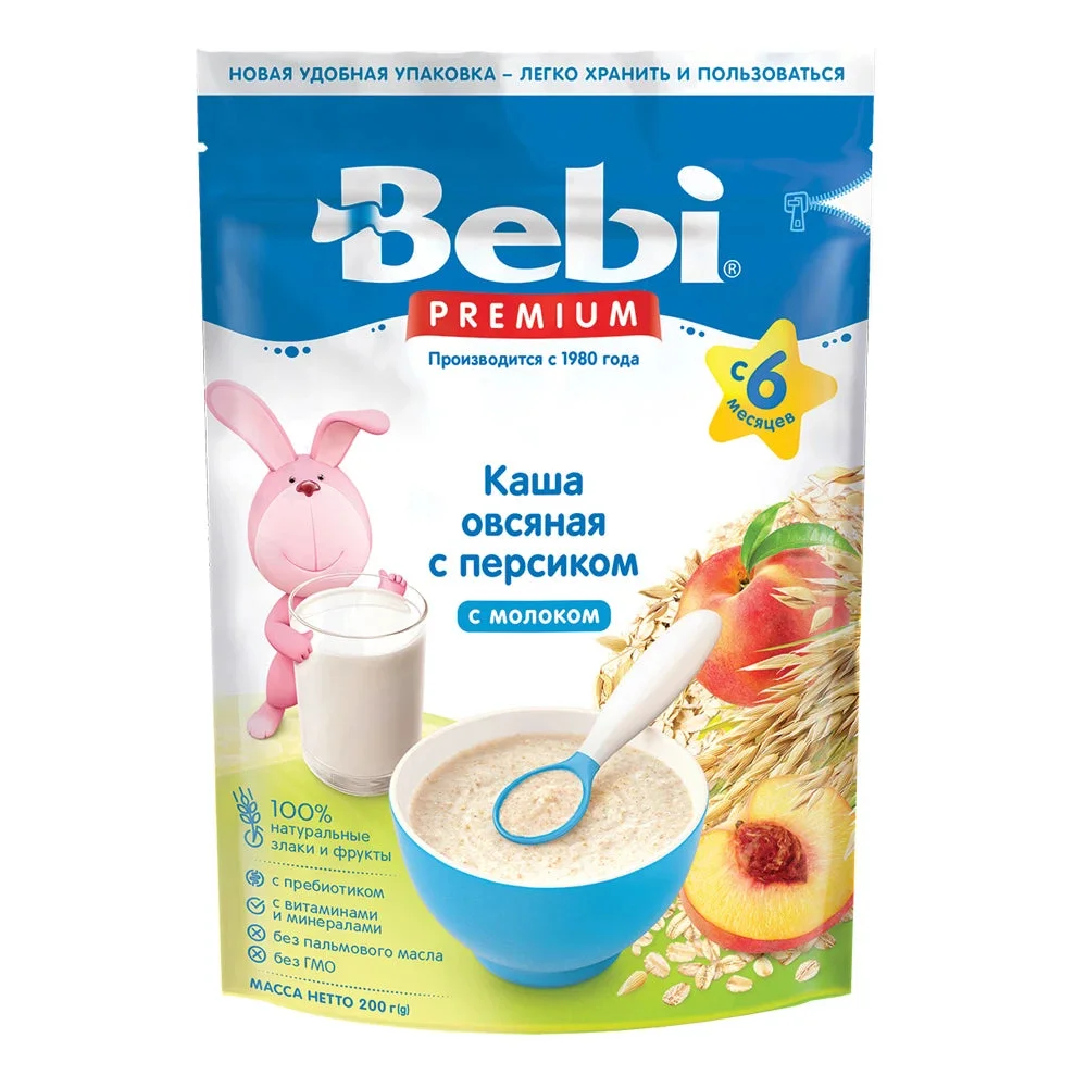 Bebi Prem Terci Lapte Ovaz, piersic 250g