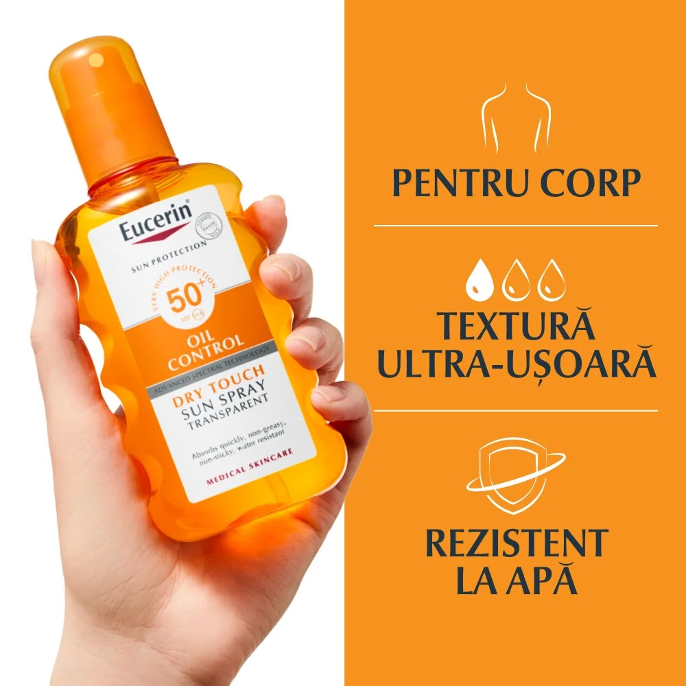 Eucerin Sun Oil Control Spray invizibil SPF 50+ 200ml