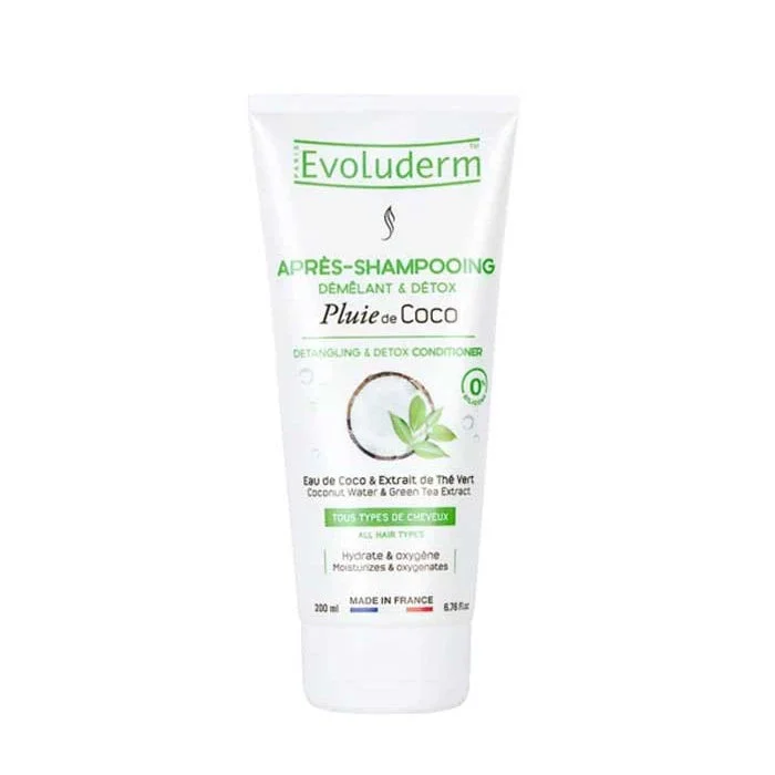 Evoluderm Balsam hidratant pentru toate tipurile de păr extract de Cocos și Ceai Verde, 200ml (20382