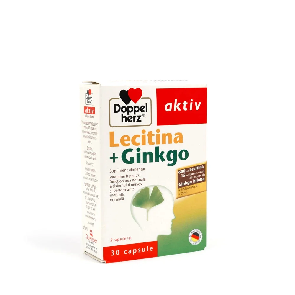 Doppelherz Lecitina +Gingko 600mg +15mg caps N30 caps
