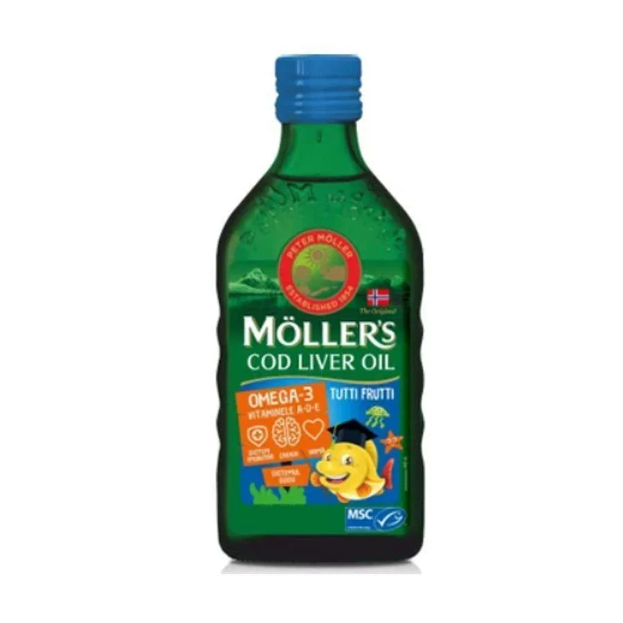 Moller's Cod Liver Oil Omega-3 aroma tutti-frutti 250ml