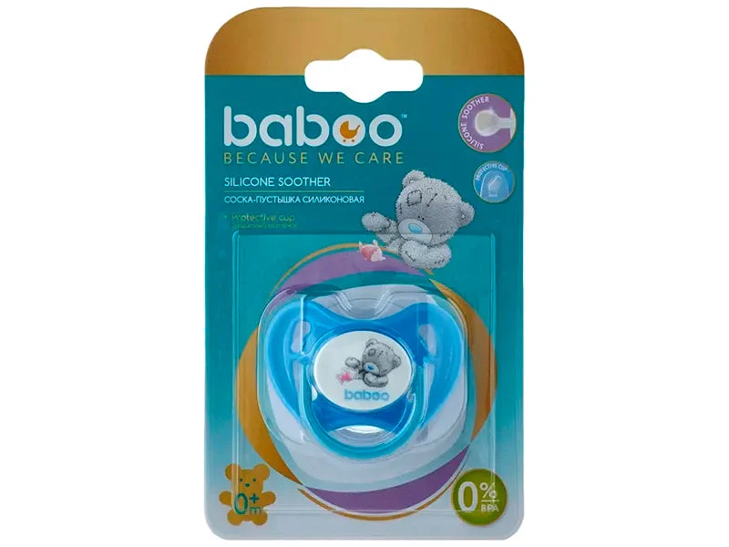 Baboo suzeta latex plata albastra 0M+ 5-039