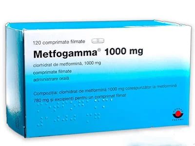 Metfogamma 1000 comp. film. 1000 mg N15x8