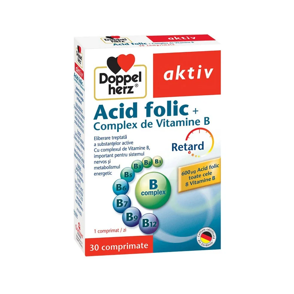 Doppelherz Acid folic + Complex de vitamine B comp. N30