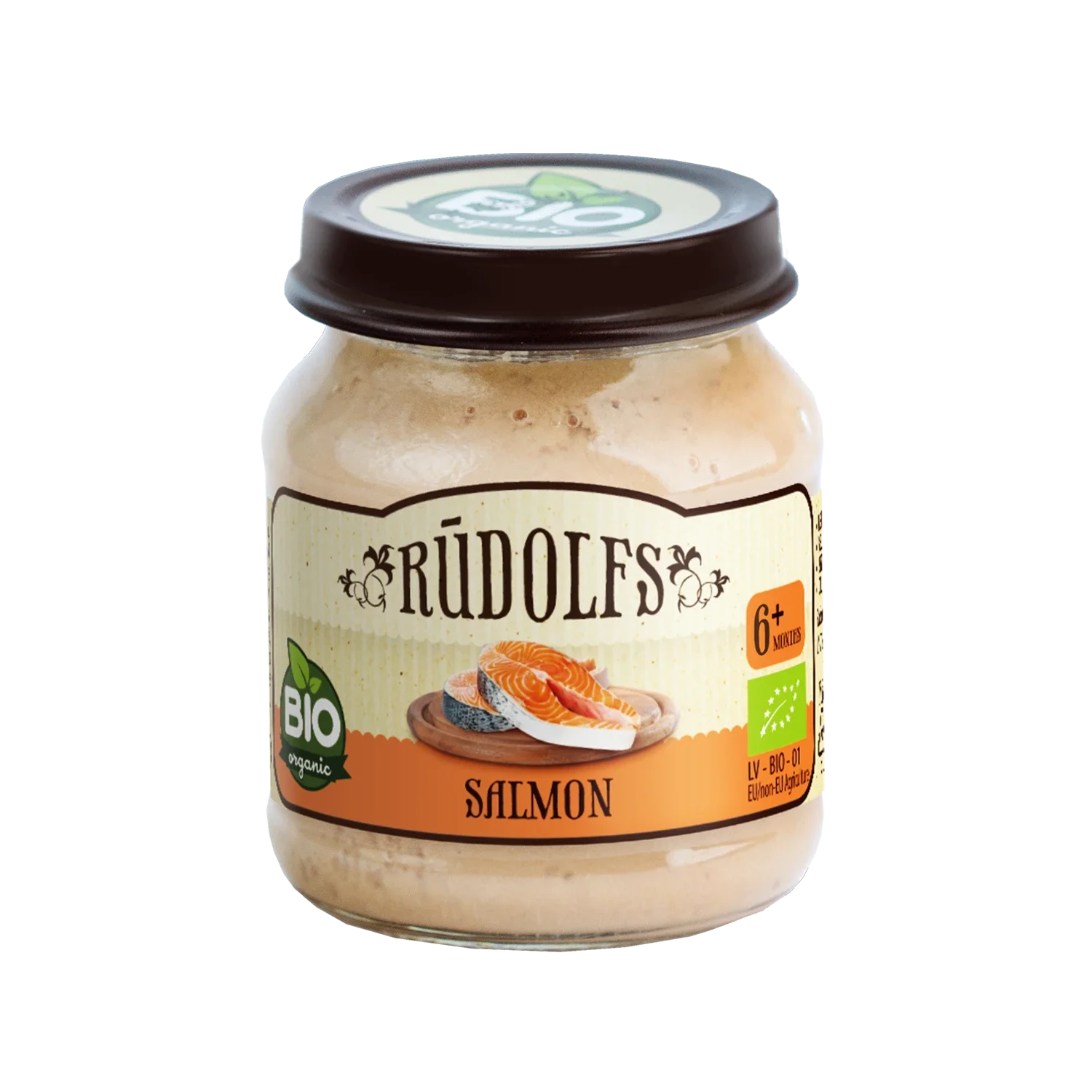 Rudolfs Organic Piure Carne de somon 115g (6+)
