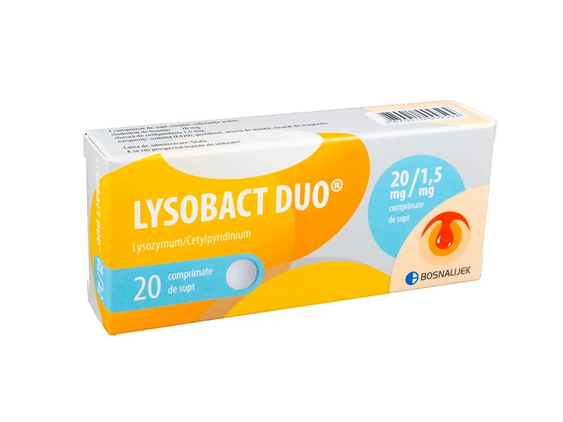 Lysobact Duo 20 mg+1.5mg comp. de supt N10x2