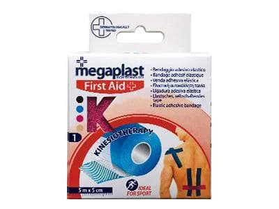 Banda kinesiologica Megaplast 5mx5cm roz
