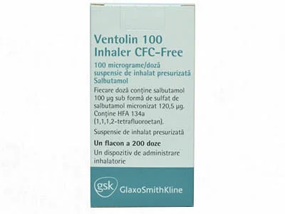 Ventolin 100 Inhaler CFC-free susp. inhalat presuriz. 100 mcg/doza 200 doze N1