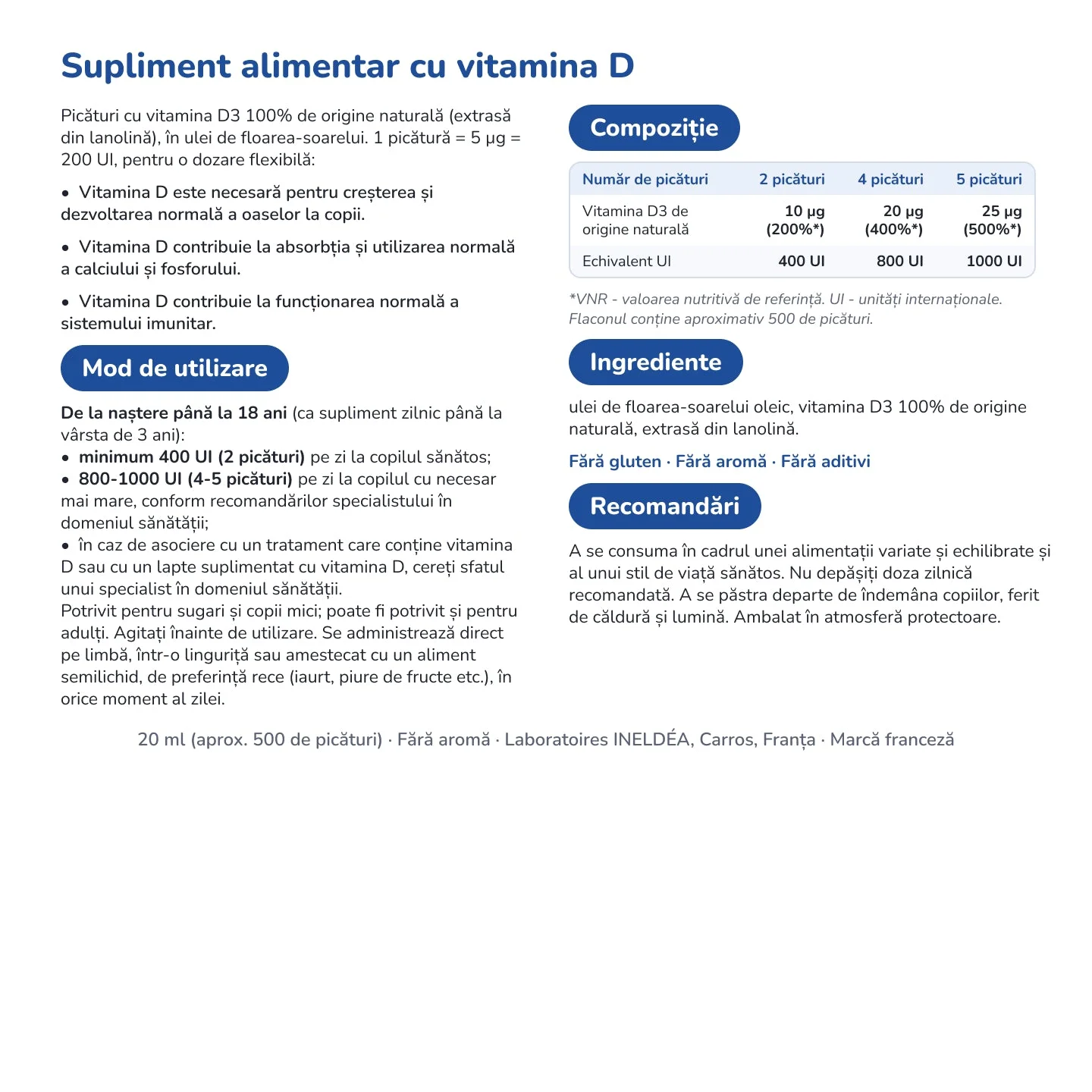 INELDEA Pediakid Vitamina D3 200UI 20ml