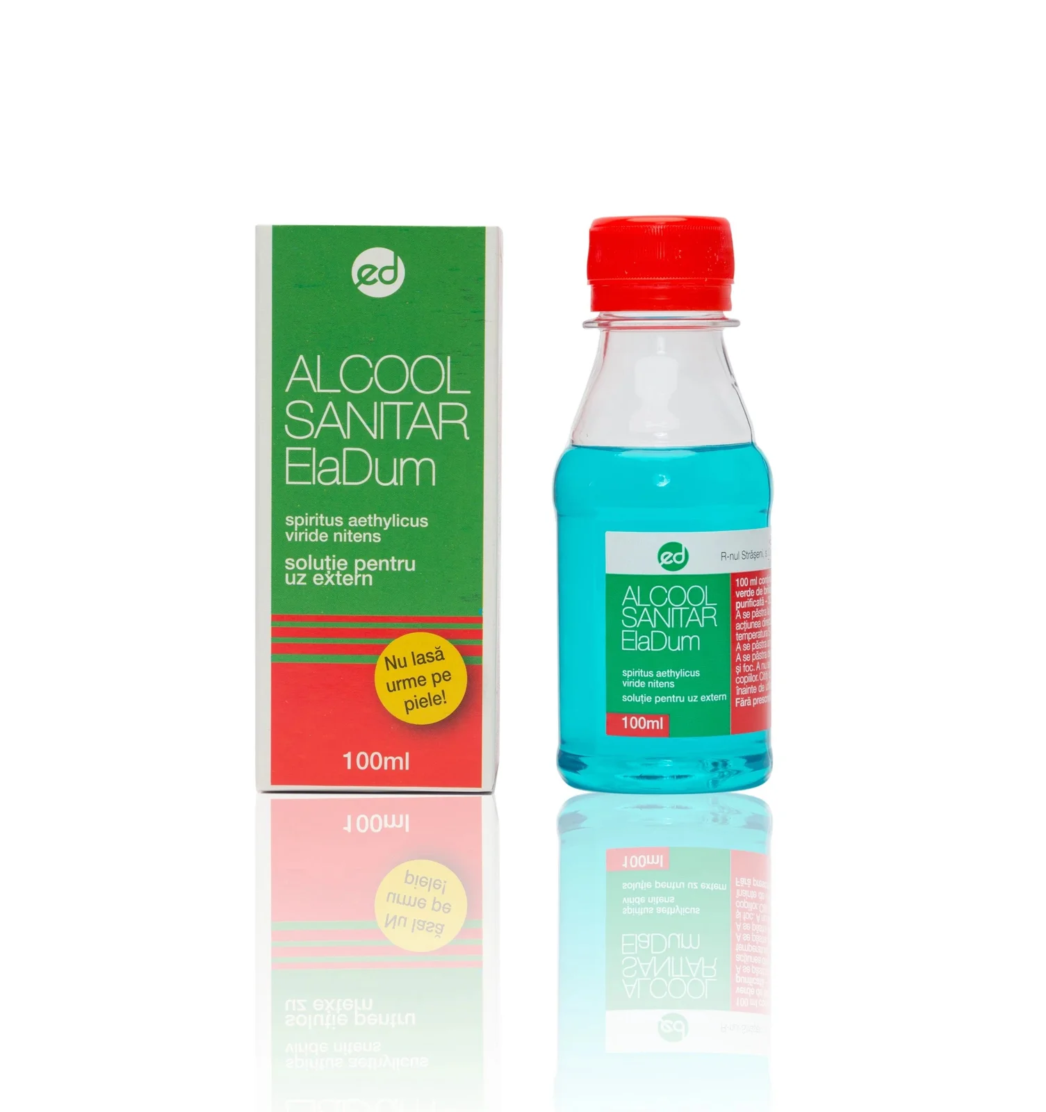 Alcool sanitar-Eladum 67.5g sol.100ml (cu verde de brilliant)
