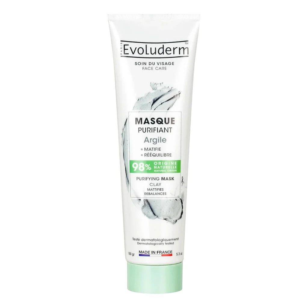Evoluderm Mască purificatoare pentru față cu argila, 150gr
