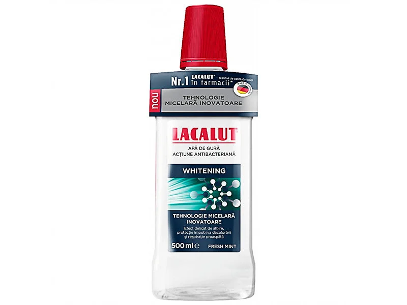 Lacalut Apa de gura micelara Whitening 500ml
