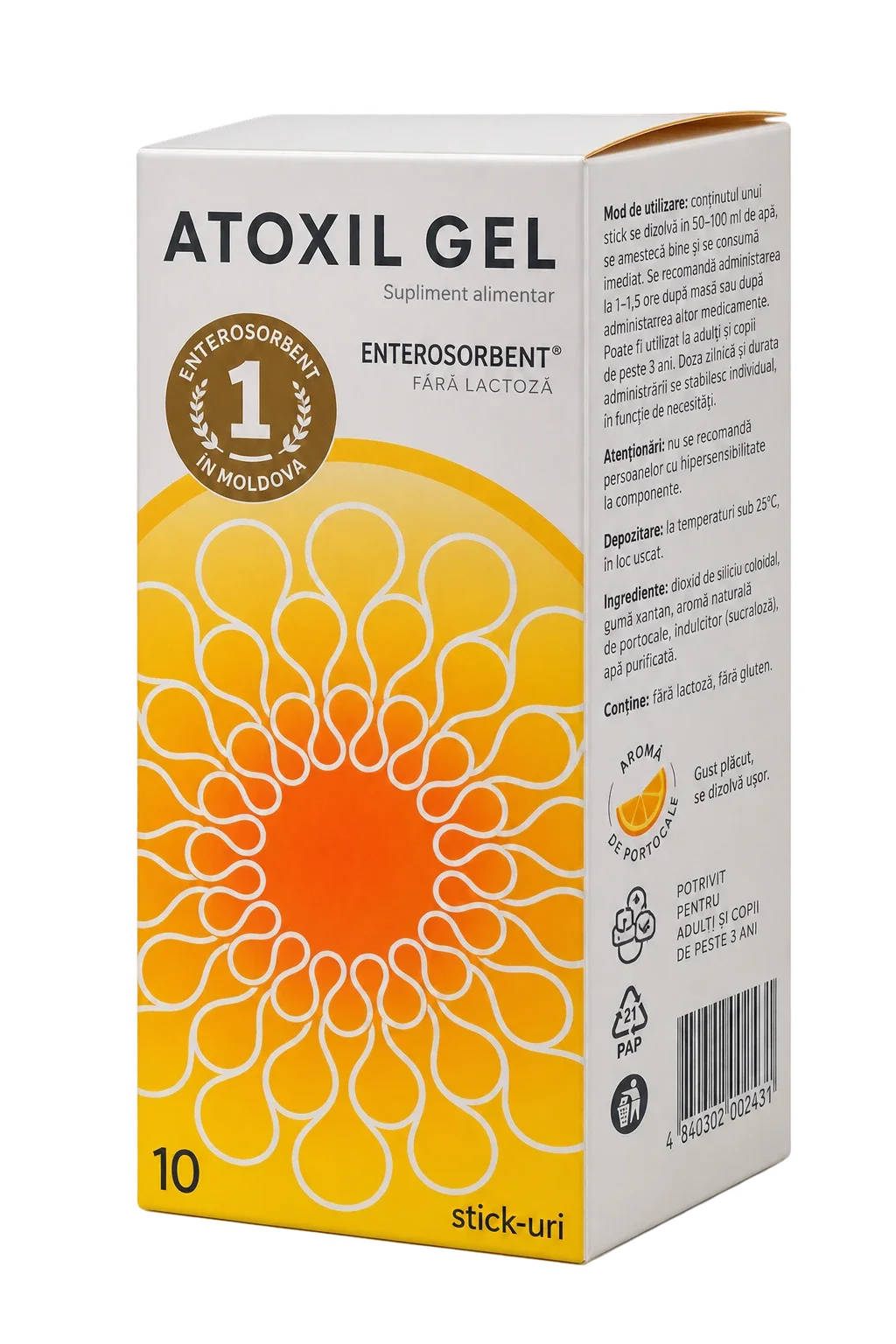 Atoxil Gel Enterosorbent (cu gust banana) 20g stick N10