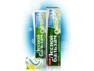 Pastă de dinți Lesnoi Balsam cu Uleiuri organice, Carbune, Calciu 75ml