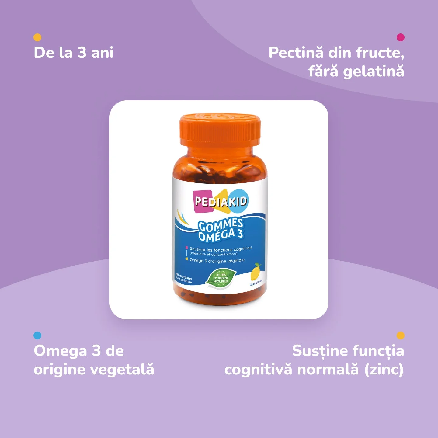 INELDEA Pediakid Omega 3 ursuleți gumati N60