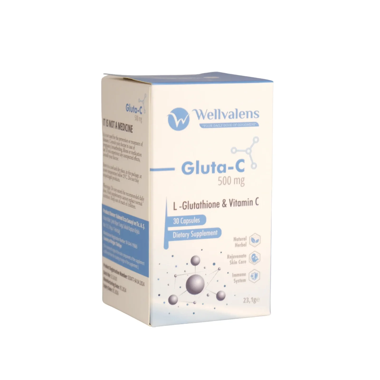 Wellvalens Gluta-C caps. N30