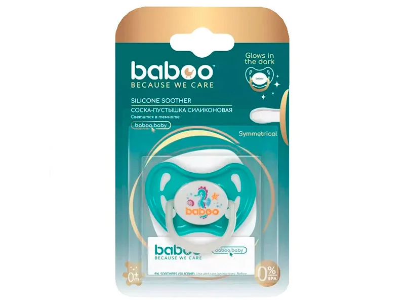 Baboo suzeta silicon rotunda verde 0M+ 5-027