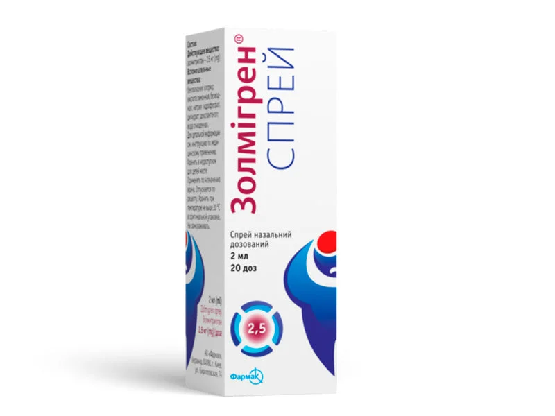 Zolmigren 2.5mg/doza 2ml (20doze) spray nazal, sol.
