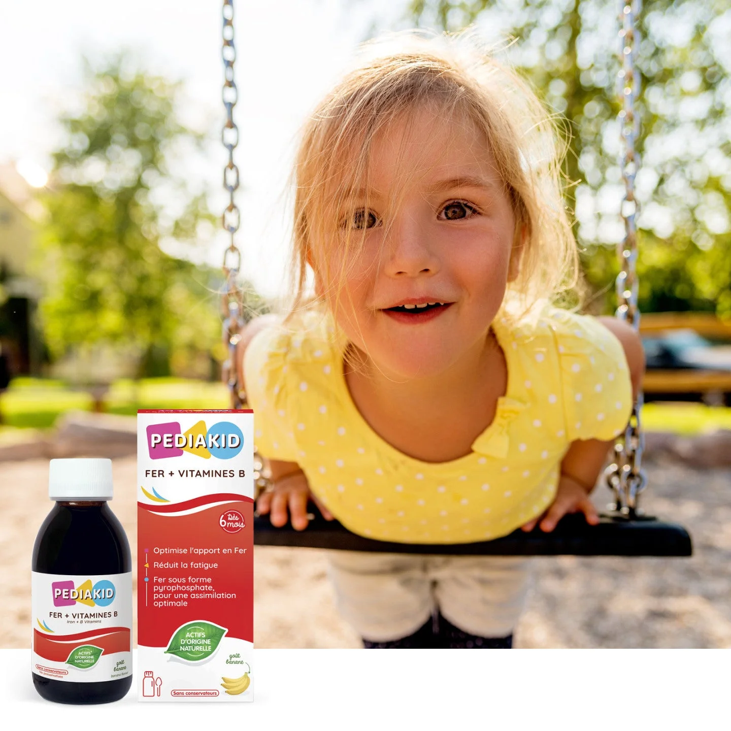INELDEA Pediakid Fier + Vitamin B (cu gust de banane) sirop 125ml