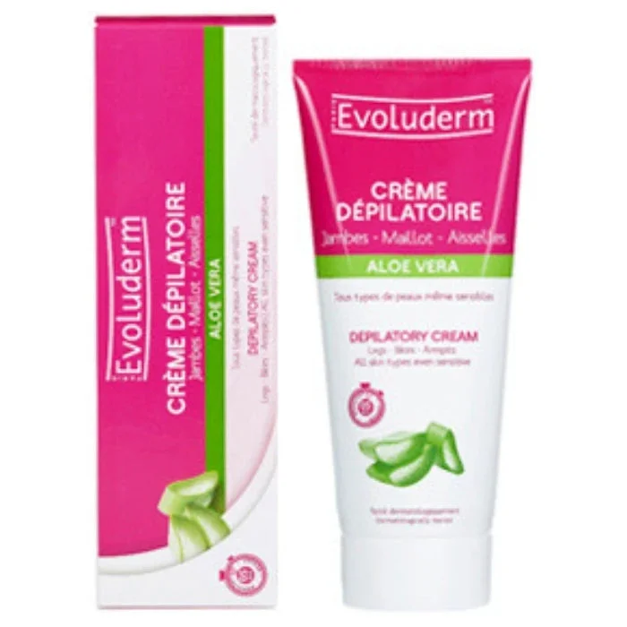 Evoluderm Cremă depilatoare cu aloe vera pentru picioare, bikini, subraț, 150 ml (3056)