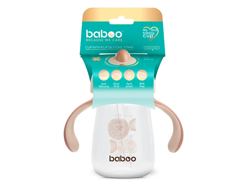 Baboo cana nasuc silicon cu maner 260ml Au Naturale cacao 9M+ 8-025