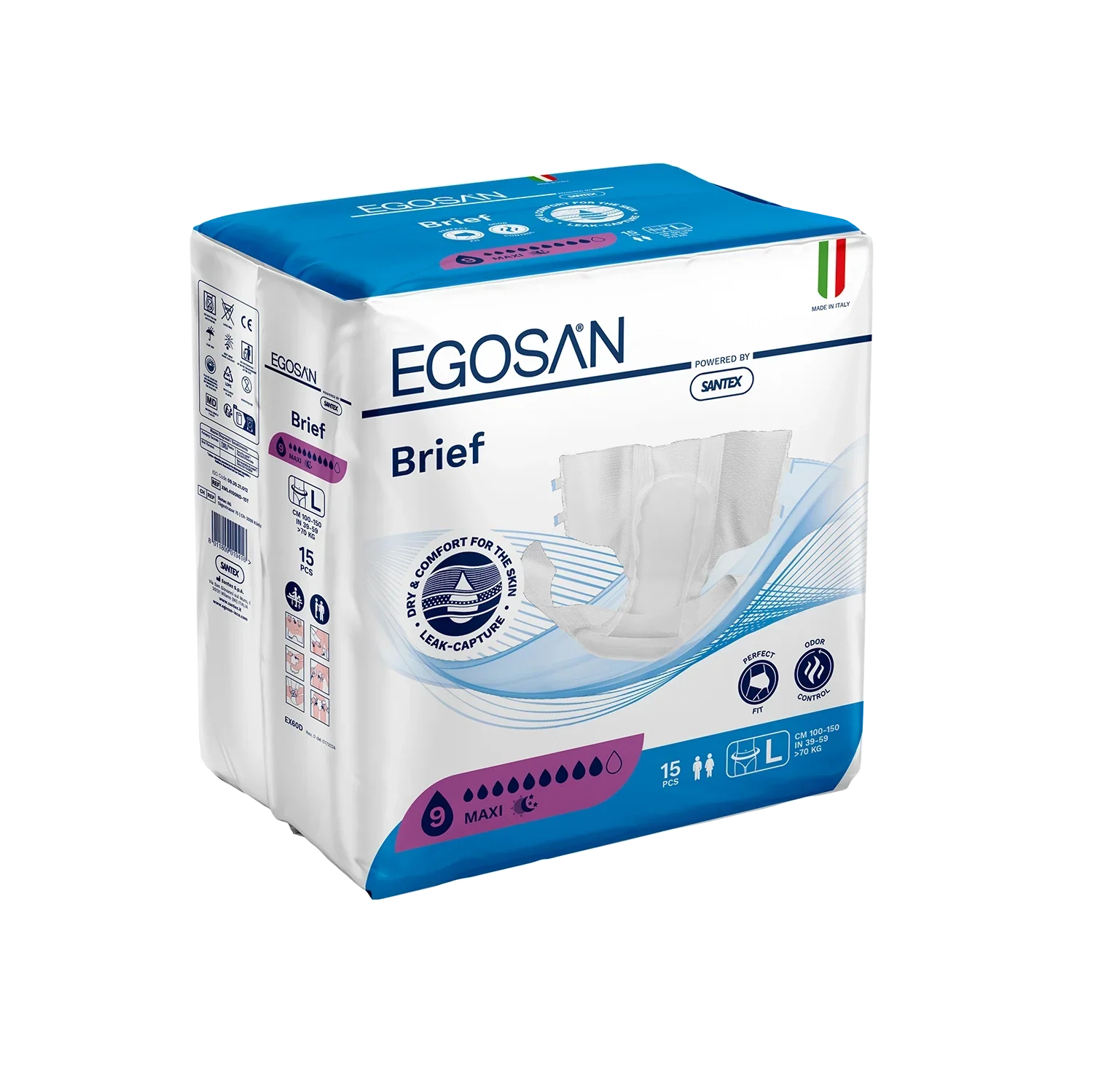 Egosan scutece Vita Soft MAXI, L, ****, > 70 kg, 100 - 150 cm, 15 buc (*)