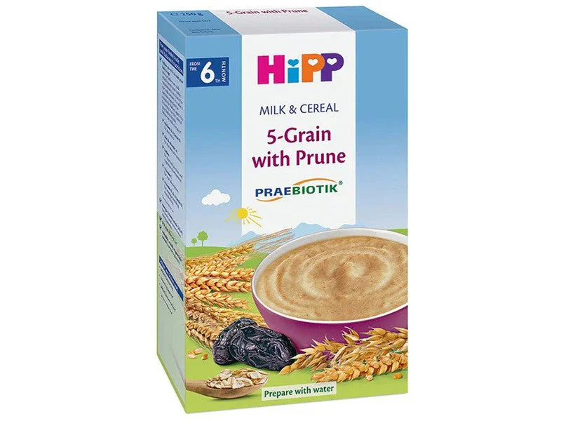 Hipp 2918 Terci lapte, 5 cereale cu prune 250g