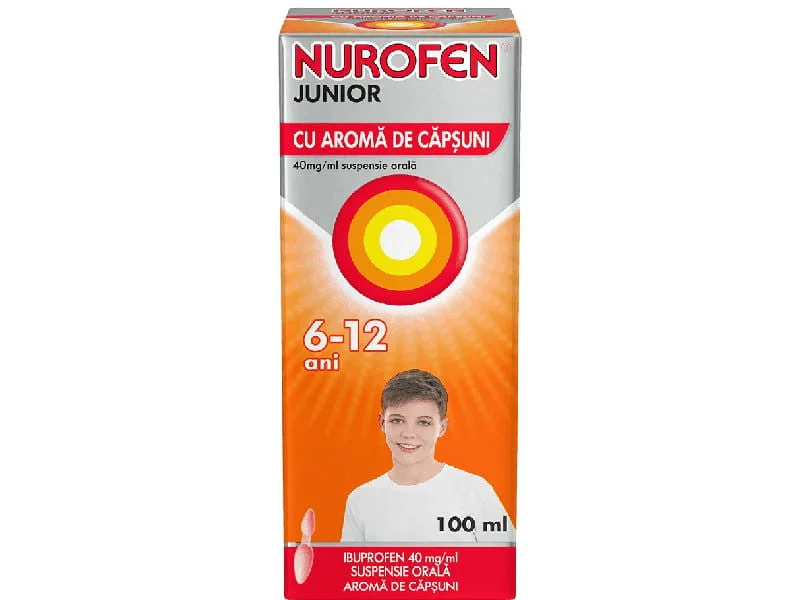 Nurofen Junior cu aroma de capsuni susp. orala 40 mg/ml 100 ml N1