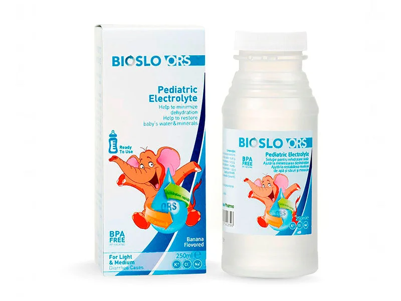 Bioslo ORS solutie pentru rehidratare 250ml (mar)