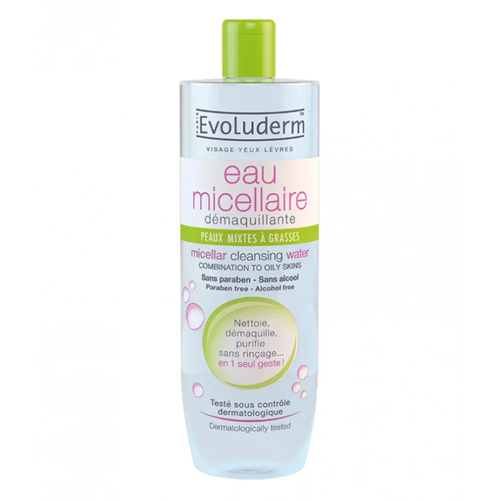 Evoluderm Apă micelară demachiantă pentru ten gras 500ml (15250)
