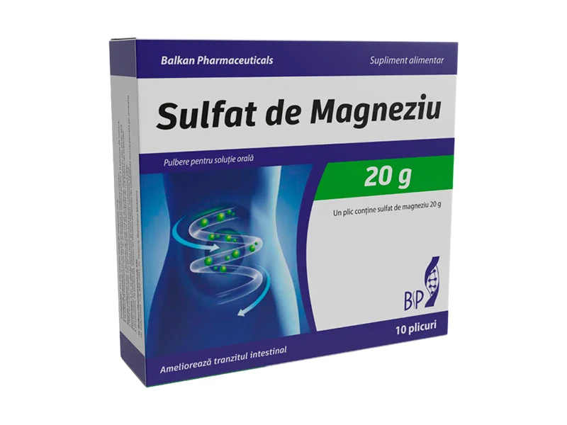 Magneziu sulfat pulb./sol. orala 20g