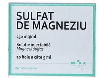 Magneziu sulfat 250mg/ml sol.inj. 5ml