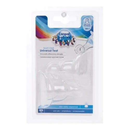 Canpol Baby 18/115 Tetina silicon lent 3+ 2buc