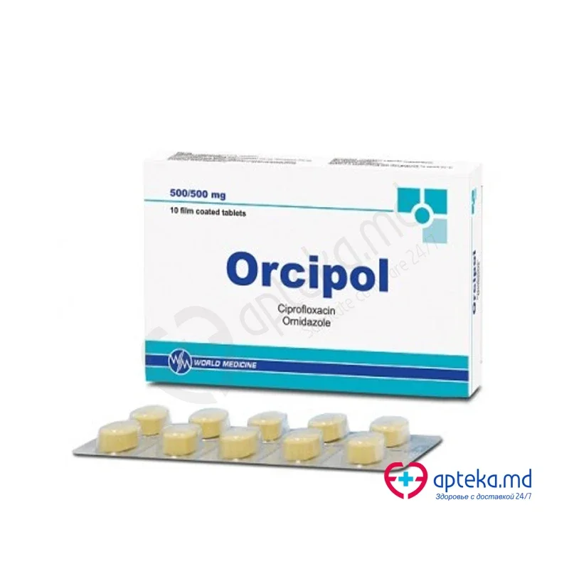 Orcipol comp. film. 500 mg + 500 mg N10