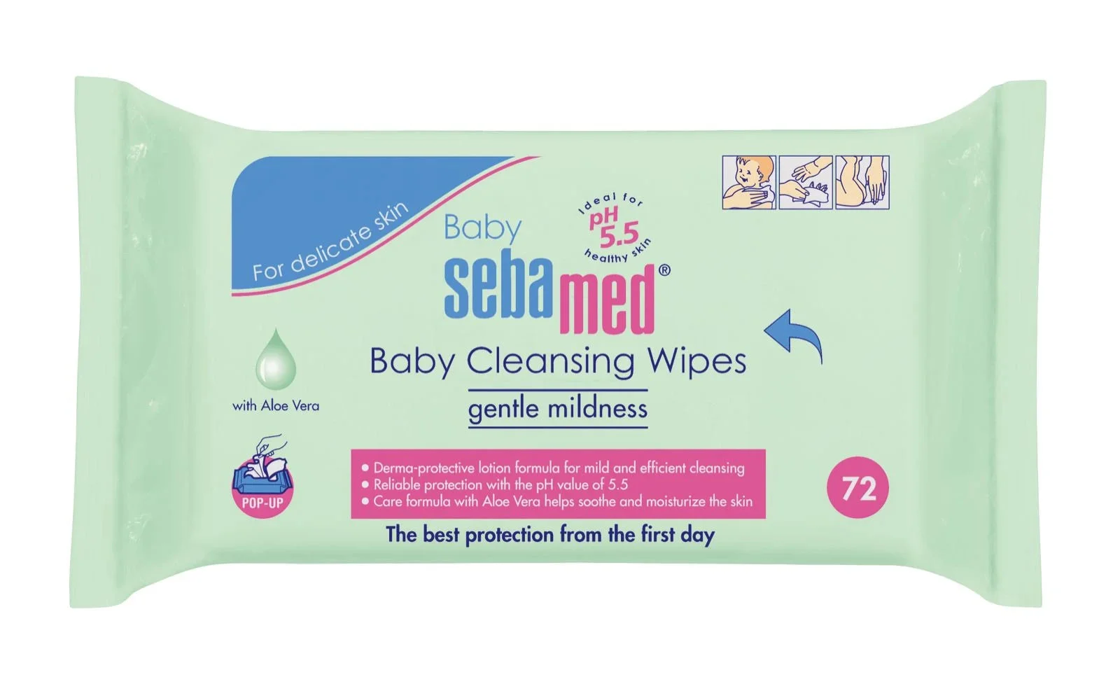Sebamed Baby Servetele umede p/u copii cu Aloe Vera 72buc (2125391)