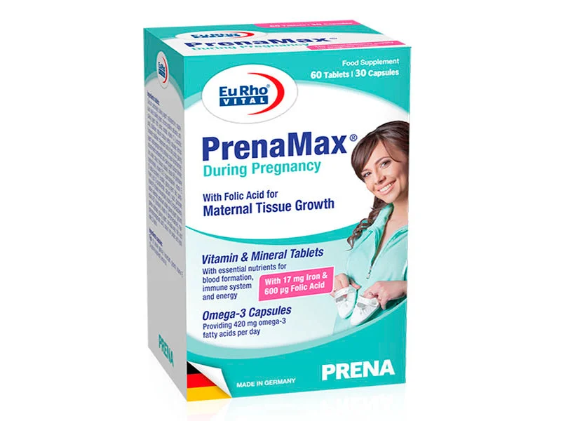 PrenaMax (sarcina) comp. N15x4 (vitamine,minerale) + caps. N15x2 (Omega3)