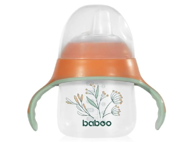 Baboo cana cu nasuc din silicon 150ml Peachy Keen 6M+ 8-143