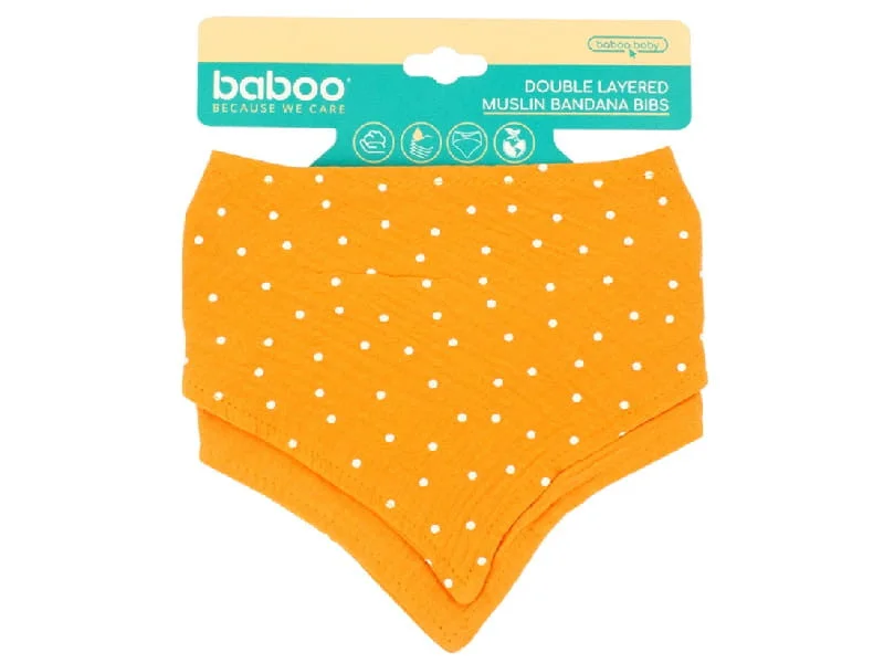 Baboo baveta din muselina cu strat dublu orange 0+M 2buc 11-0280