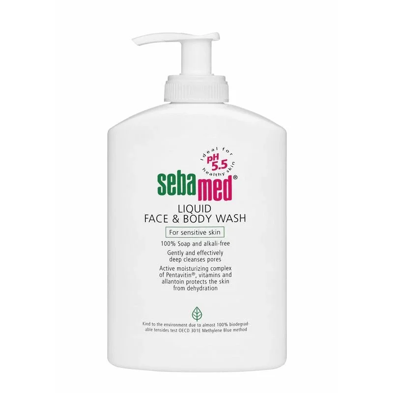 Sebamed Lichid pentru spălarea feței și corpului cu dozator pentru piele sensibila 1000ml