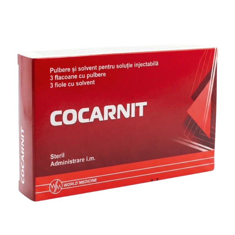 Cocarnit liof.+solv./sol. inj. 10 mg + 50 mg + 0,5 mg + 20 mg N3 + 10 mg/2 ml N3