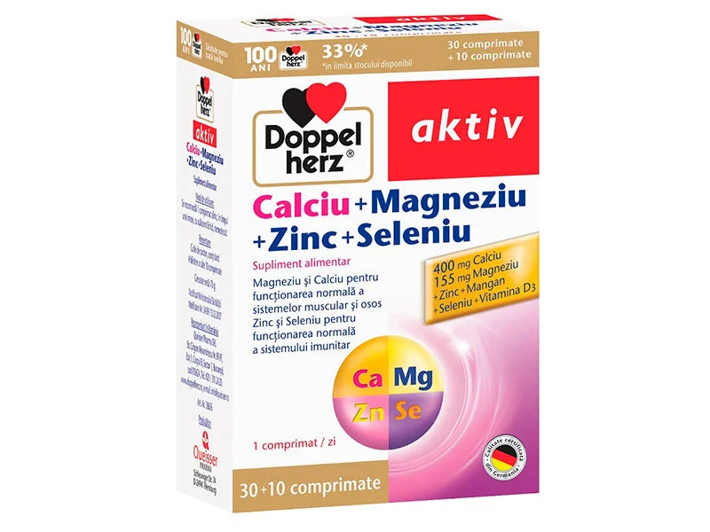 Doppelherz Ca+Mg+Zn+Se comp.+10comp. Gratis
