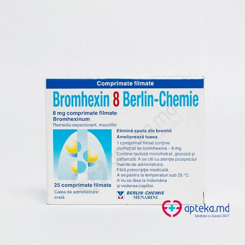 Bromhexin 8 Berlin-Chemie draj. 8 mg N25