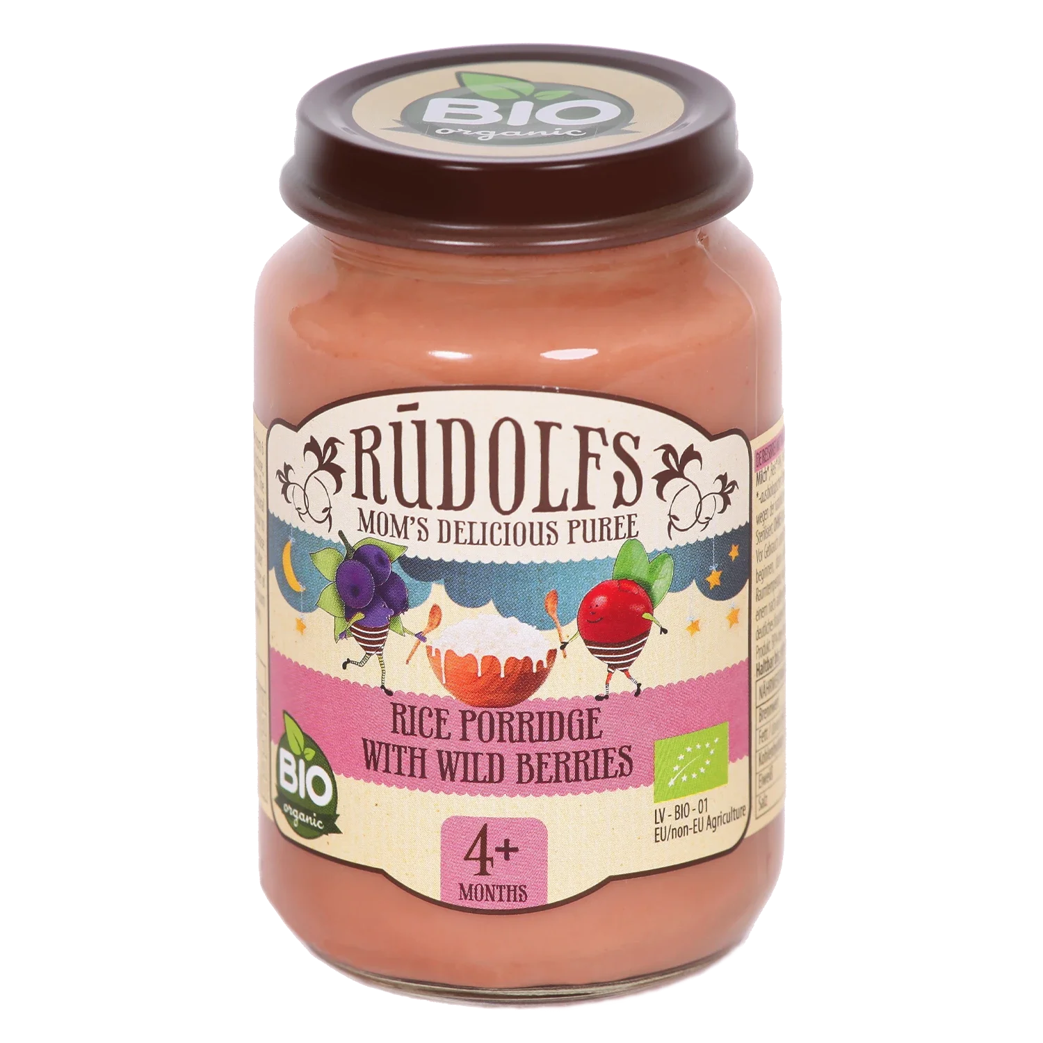 Rudolfs Organic Terci Orez cu fructe de pădure 190g (4+)