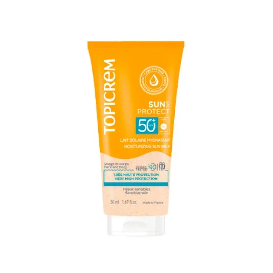 Topicrem Lăptișor hidratant cu protecție solară SPF 50+ pentru față și corp, 50ml